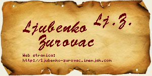 Ljubenko Zurovac vizit kartica